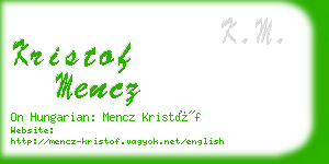 kristof mencz business card